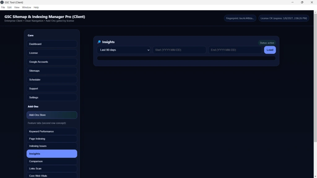 GSCProTool - Performance Insights Dashboard